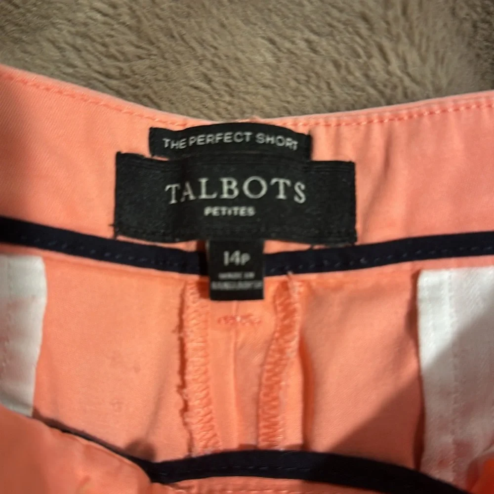 Talbot’s women’s size 14 girlfriend chino short in gorgeous pink spring colors - Picture 2 of 4